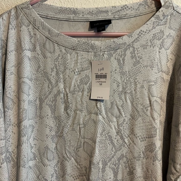 Nwt J. Jill Snakeskin Long Sleeve Shirt Size Medium - Picture 2 of 8